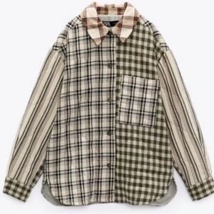 Zara patchwork overshirt